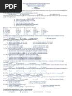 First Quarter Exam in English 9 2019-2020