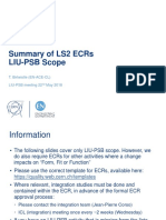 Summary of Ls2 Ecrs Liu-Psb Scope: T. Birtwistle (En-Ace-Cl) Liu-Psb Meeting 22 May 2018