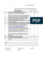 Checklist For Master/Phd Students, Scholars, Guest Scientists, Bachelor Students With Testas SR No Documents, 2 Complete Application Sets Yes No