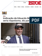 Indicação de Eduardo Bolsonaro Seria Nepotismo, Diz Parecer - IsTOÉ Independente
