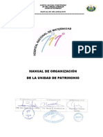 Manual de organización de la unidad de patrimonio