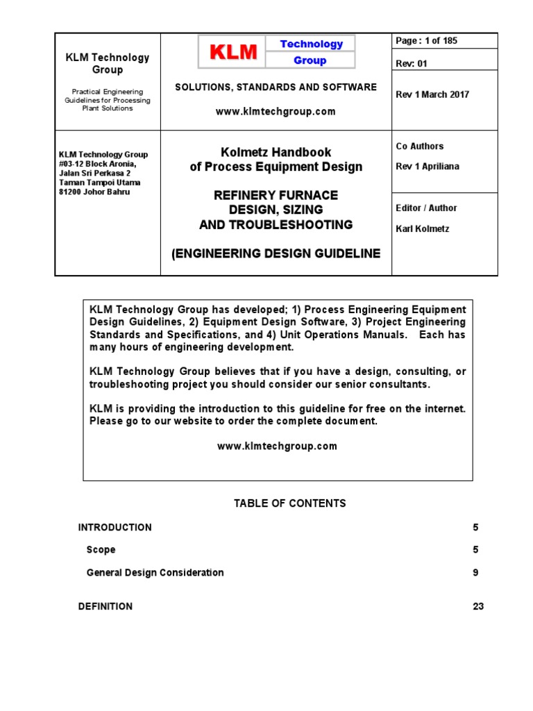 Refinery Furnace Design PDF Furnace Oil Refinery