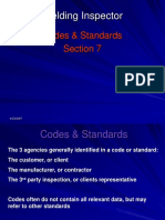 Welding Inspector: Codes & Standards Section 7
