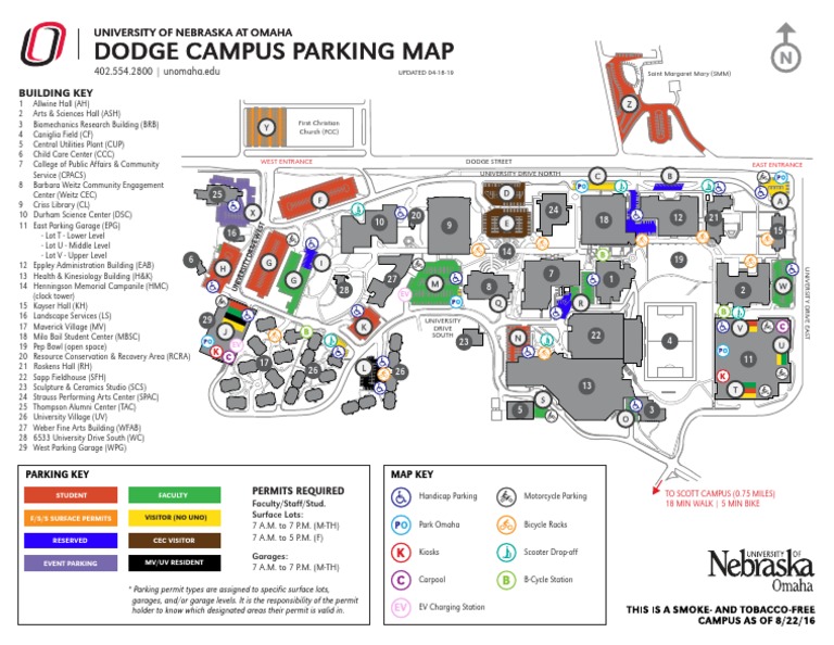 UNO Dodge Campus Map PDF Land Vehicles Wheeled Vehicles