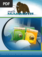 Math Mammoth Green Golden Series Catalog