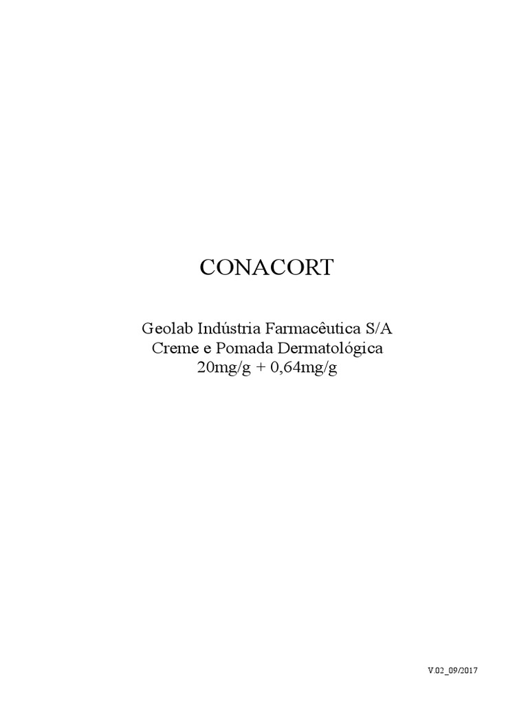 Bula do Conacort: Creme e Pomada | PDF | Dermatite | Gravidez