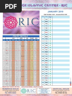 Redbridge Islamic Centre Calender 2019