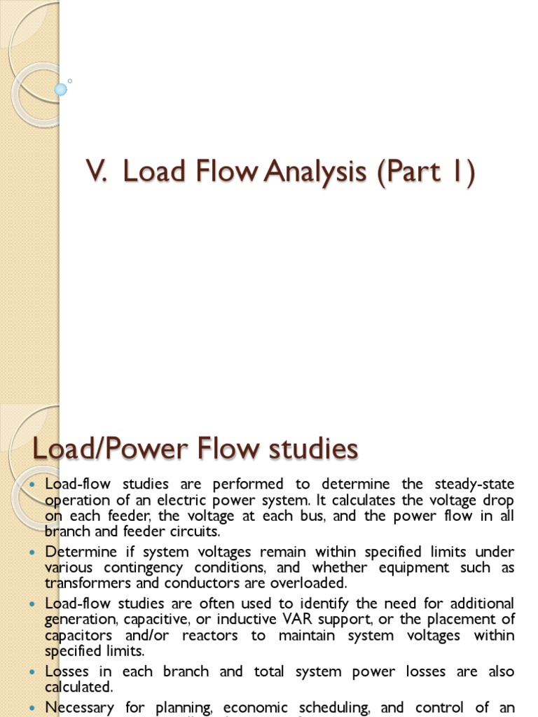 Power System Load Flow Analysis | PDF