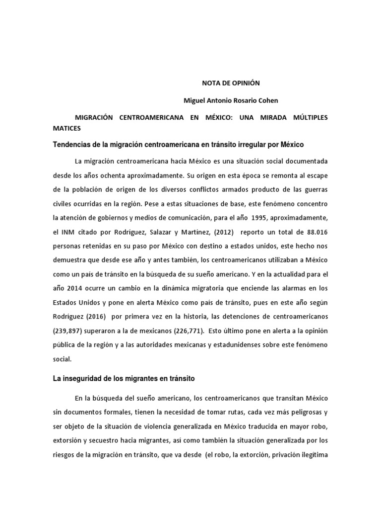 Aportes y desafíos de migrantes en México | PDF | Migración humana | México