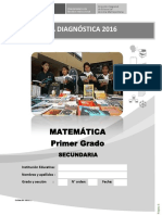 Prueba Diagnóstica Del Área de Matemática - 1