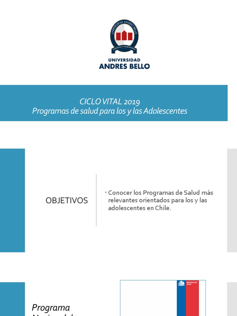 Programas de Salud para Adolescentes en Chile | PDF | Adolescencia ...