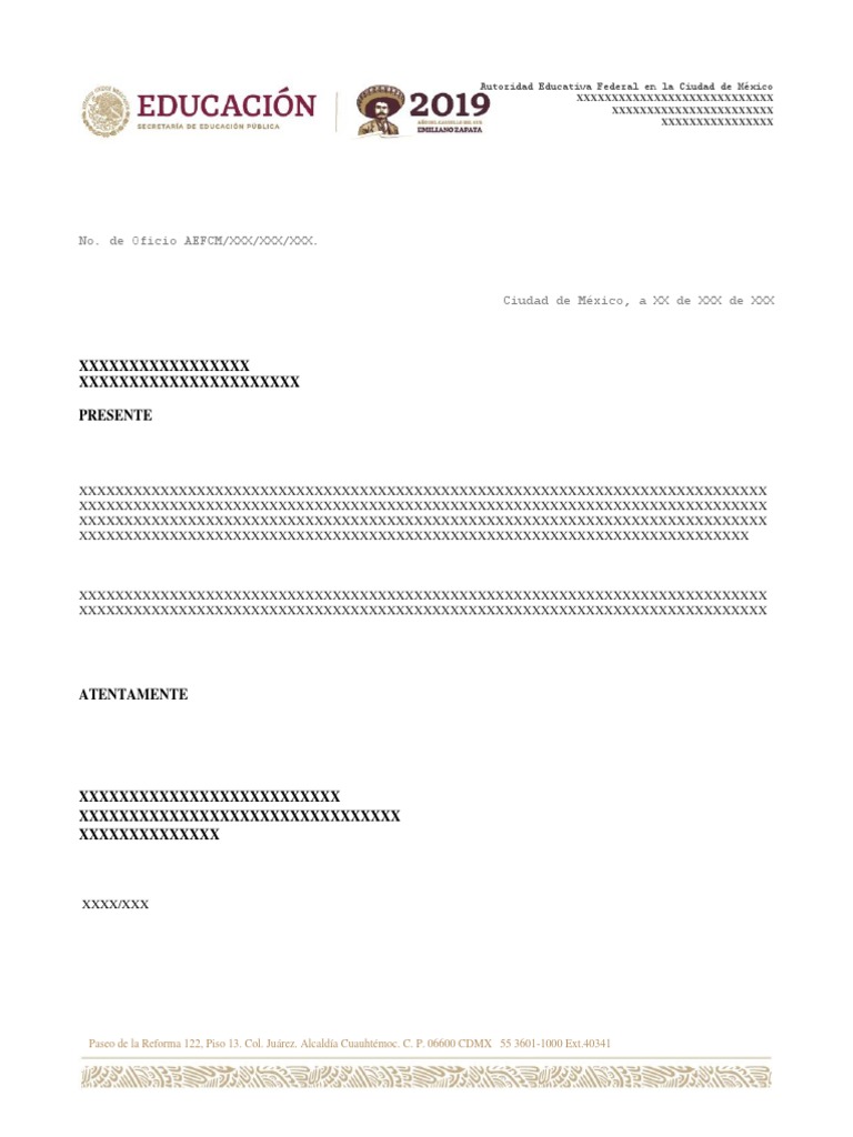 Vui X 077 Ope Formato De Oficio Educacion Anexo2 Pdf