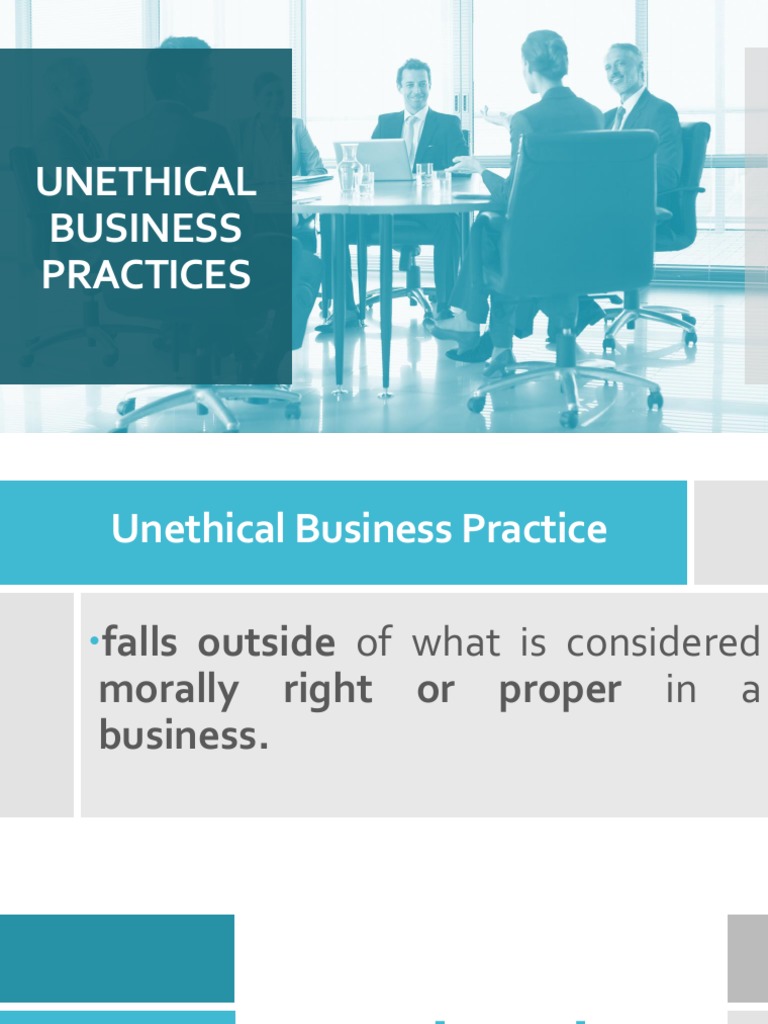 Unethical Business Practices | PDF
