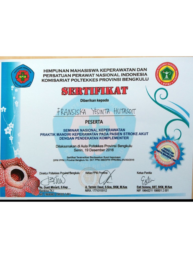 Contoh sertifikat PPGD