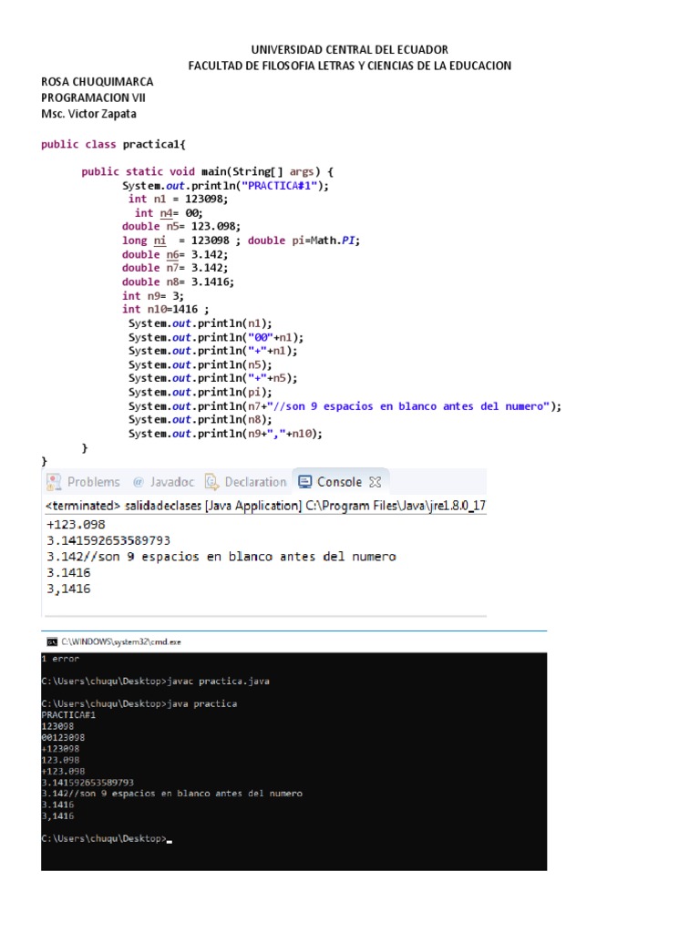 Java Practice Program Example | PDF | Teaching Methods & Materials