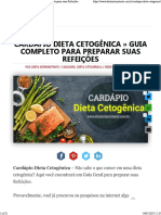 Cardápio Dieta Cetogênica Guia Completo para Preparar Suas Refeições PDF