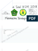 Pembahasan Soal KSM Matematika Terintegrasi MA 2018 Tingkat Provinsi - (Pak-Anang - Blogspot.com)