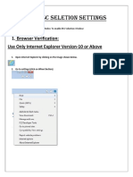 Mca DSC Seletion Settings: 1. Browser Verification: Use Only Internet Explorer Version-10 or Above