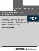 C25-Ebaa-31 - Eba Avanzado Educacion para El Trabajo - Forma 1 PDF