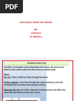 Max Mass Flow of Steam