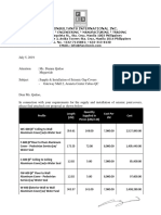 Rla Consultants International Inc.: Profile Length (LM) Quantity Supplied in Pieces (LM/2.44) Cost Per LM Cost