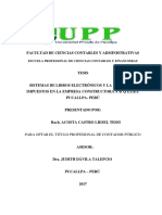 Escuela Profesional de Ciencias Contables Y Financieras: para Optar El Titulo Profesional de Contador Público