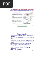 Aerodynamic Moments (I.e., Torques) : Review Questions