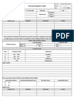 Annual Supplier Audit 