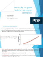 Incremento de Los Gases Invernadero y Aerosoles Antrópicos: Lucero Montaño Analia Chambi Carlos Hugo de La Fuente