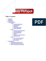 EasyHotspot documentation: Table of contents and introduction