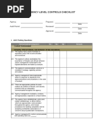 04 Agency Level Controls Checklist