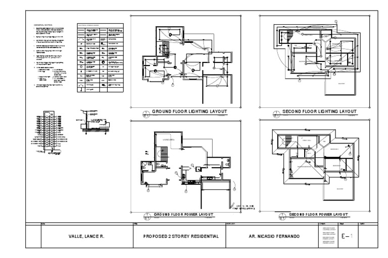 Ground Floor Lighting Layout Second Floor Lighting Layout Download
