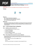 6.4.1.2 Packet Tracer - Configure Initial Router Settings Instructions IG