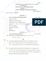 1 Year Mba 2009 Batch, Quantitative Techniques For Managers Semester-1,2011