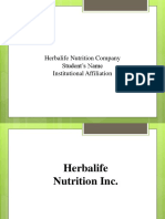 Herbalife Company Analysis-1