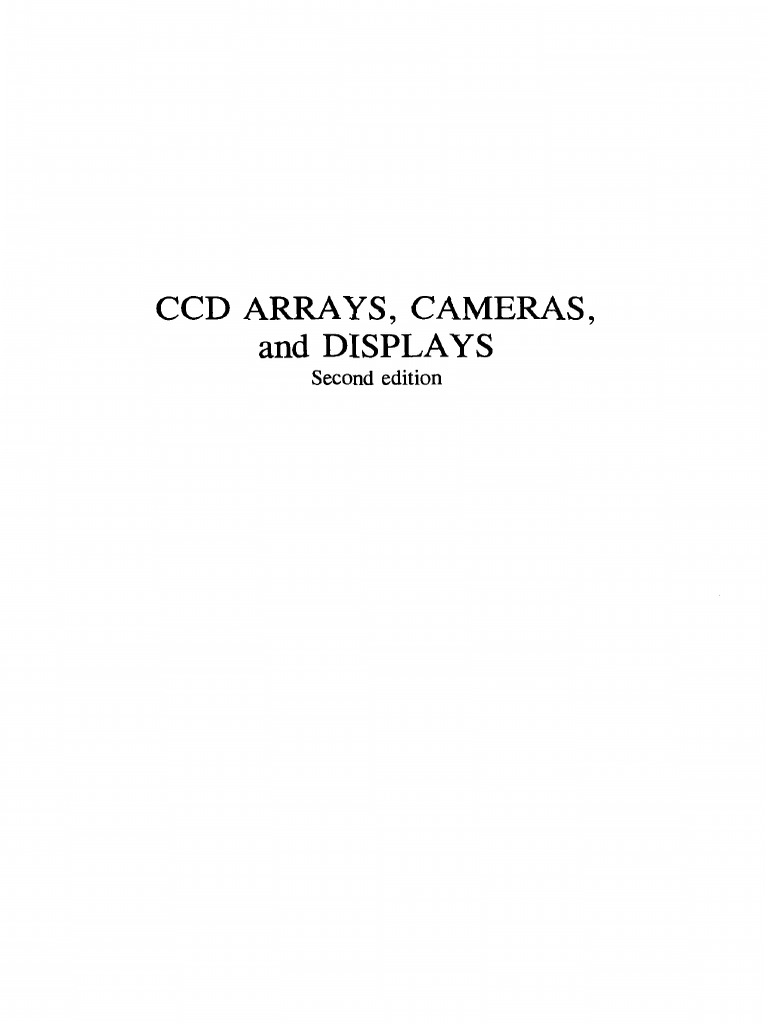 CCD Sensors and Camera Systems, Second Edition | PDF | Charge Coupled ...