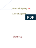 Contract of Agency Law of Agency