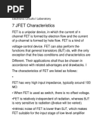 7 JFET Characteristics