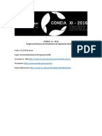 Coneia Xi - 2016 Congreso Nacional de Estudiantes de Ingeniería Ambiental