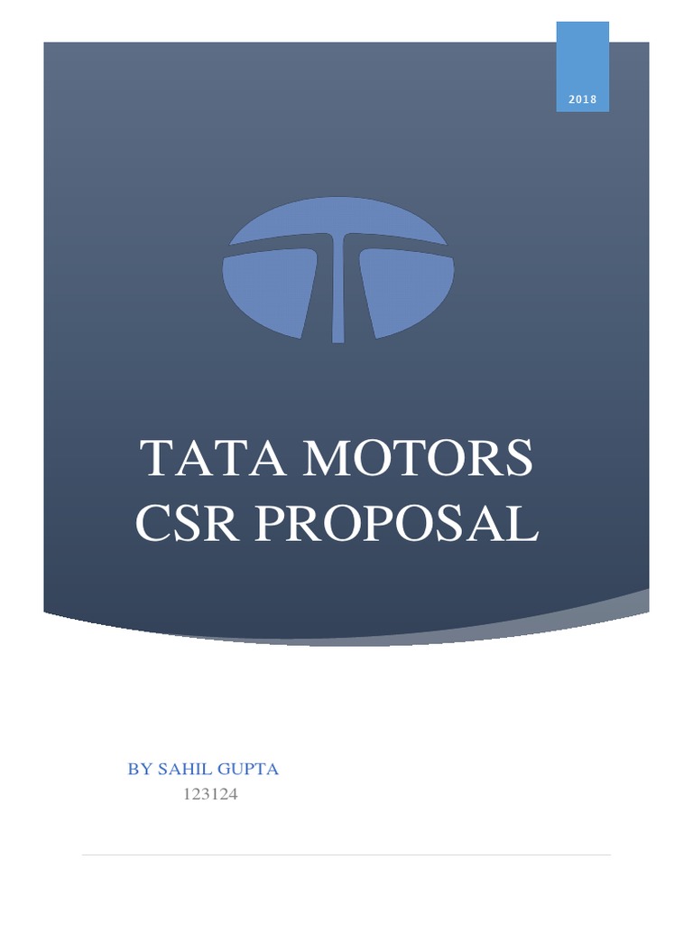 TATA CSR Proposal | PDF | Dairy | Corporate Social Responsibility