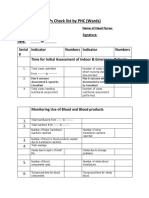 Checklist For Hospital For Data Collection