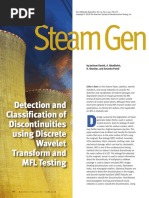 Steam Gen: Detection and Classification of Discontinuities Using Discrete Wavelet Transform and MFL Testing