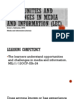 Opportunities and Challenges in Media and Information (Lec)
