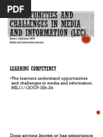 Opportunities and Challenges in Media and Information (Lec)