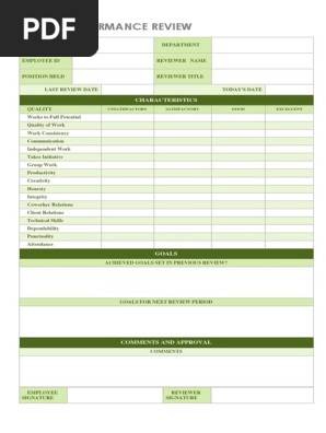 evaluation of employee