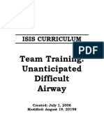 Isis Curriculum: Team Training: Unanticipated Difficult Airway