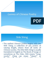 Genres of Chinese Poetry