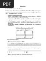 Assignment-1: Consider The Following Information (Q.1-Q.5)