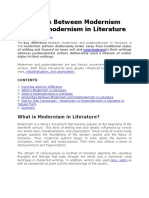 Difference Between Modernism and Postmodernism in Literature