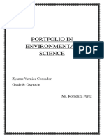 Portfolio in Environmental Science: Zyanne Vernice Consador Grade 8-Oxytocin